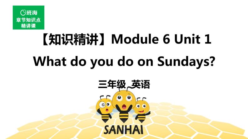 英语三年级【知识精讲】Module 6 Unit 1 What do you do on Sundays_课件PPT01