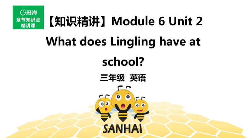 英语三年级【知识精讲】Module 6 Unit 2 What does Lingling have at school_课件PPT01
