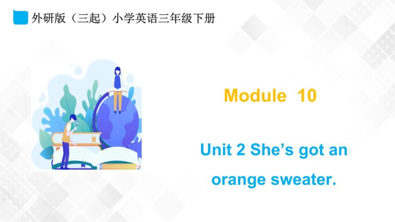 外研版（三起）三年级下册英语-Module 10 Unit 2 She’s got an orange sweater  课件+教案+练习+素材01