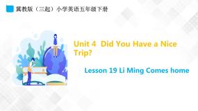 小学英语冀教版 (三年级起点)五年级下册Lesson 19 Li Ming Goes Home教案配套ppt课件