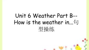 英语四年级下册Unit 6 Weather Part B教学ppt课件