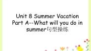 英语四年级下册Unit 8 Summer Vacation Part A图文ppt课件