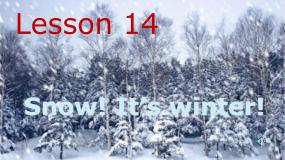 英语六年级上册Lesson 14 Snow! It's Winter!评课课件ppt