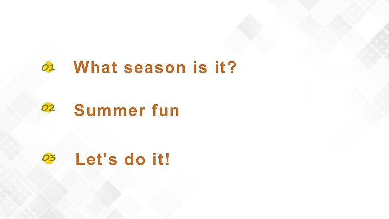 冀教版 六年级下册英语-Lesson 13 Summer Is Coming! (课件+教案+练习+素材)02