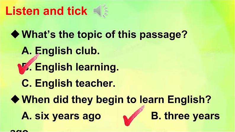 人教精通版英语六年级下册 Lesson 3 教学课件第7页