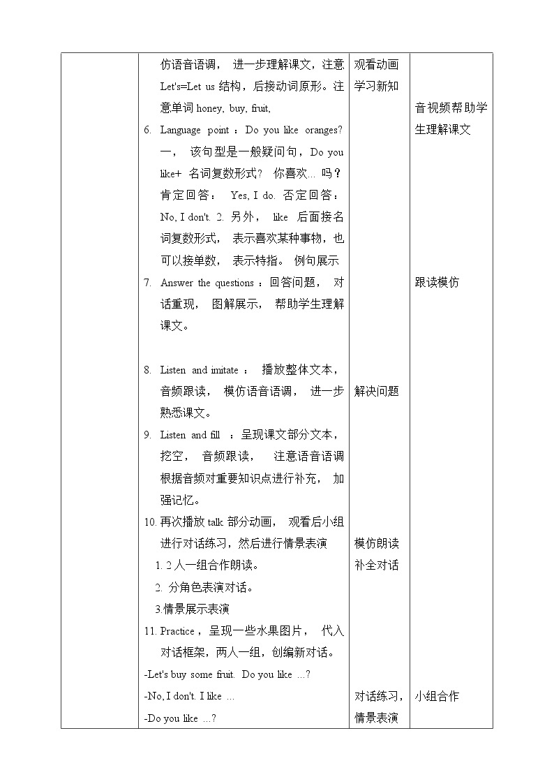 人教版英语3年级下册 unit 5  A1  PPT课件+教案02