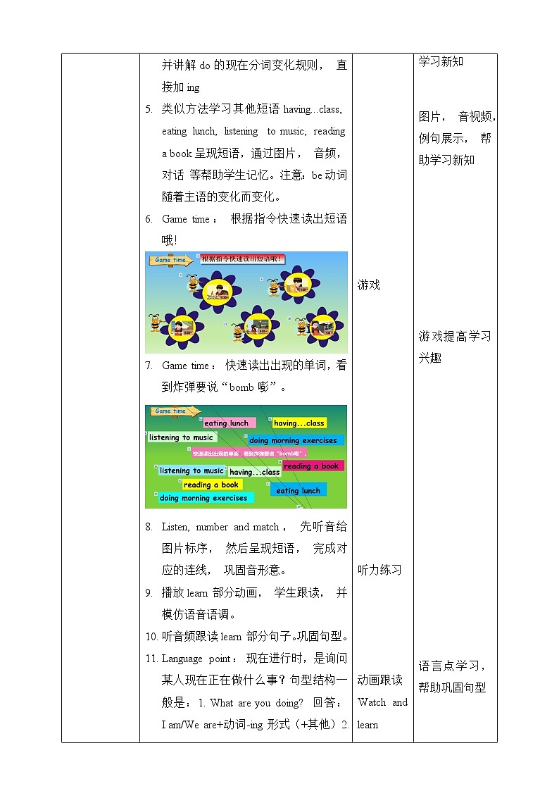 Unit 6 Work quietly PA Let 's learn 教案第2页
