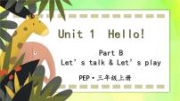 小学英语人教版 (PEP)三年级上册Unit 1 Hello! Part B试讲课教学课件ppt