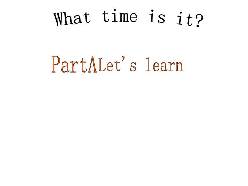 人教版（PEP）Unit2Whattimeisit_PartALet'slearn（课件）英语四年级下册01