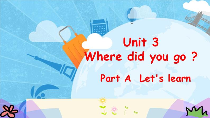 Unit 3 Where did you go  Part A  Let's learn  课件（共27张PPT）-2021-2022学年人教版六年级英语下册01