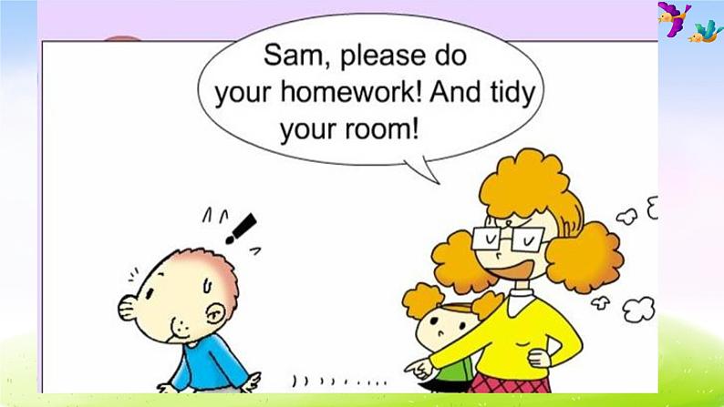 外研版(一起)二下Module 3《Unit 1 Sam isn’t tidying his room》ppt课件503