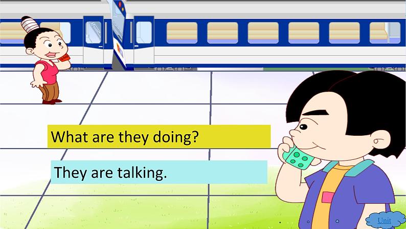 外研版(一起)二下Module 8《Unit 1 The train is going up a hill》ppt课件5第4页