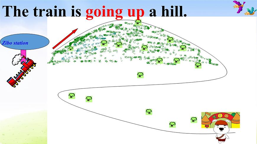 外研版（一起）二下Module 8《Unit 1 The train is going up a hill》ppt課件2第7頁