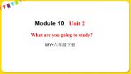 2021学年Module 10Unit 2 What are you going to study?课堂教学ppt课件