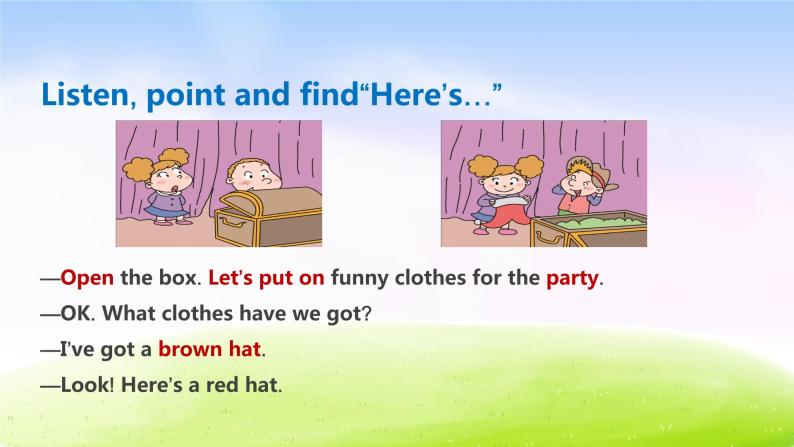 外研三下-M10-Unit 1 Here's a red hat.课件PPT03
