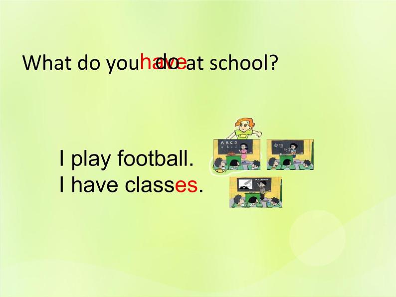 Unit 2 What does Lingling have at school?课件 外研版(三起)小学英语三下02