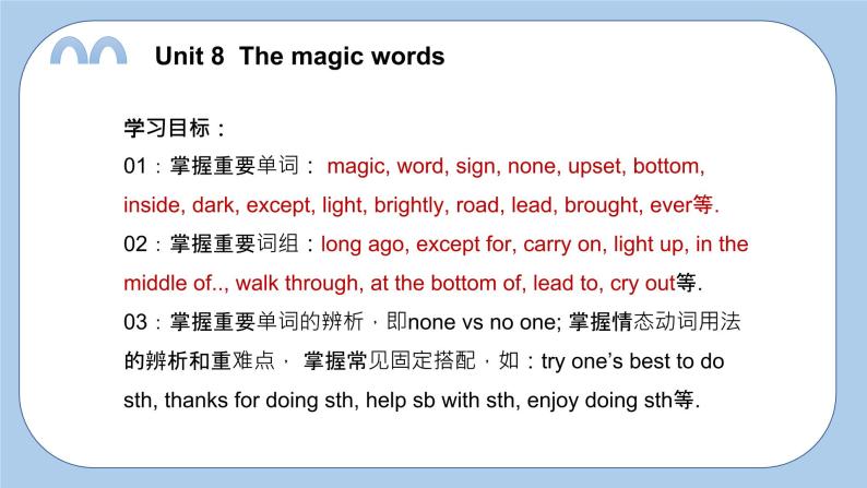 小学英语科教六下Unit8  The magic words课件PPT01
