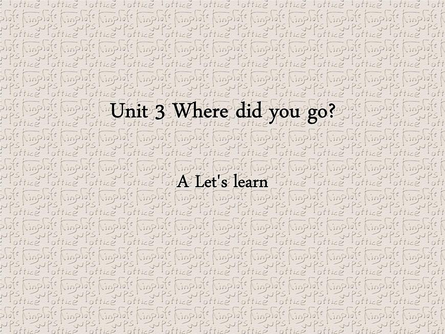 A let 's learn課件PPT第1頁(yè)