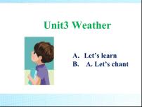 英语四年级下册Unit 3 Weather Part A课前预习ppt课件