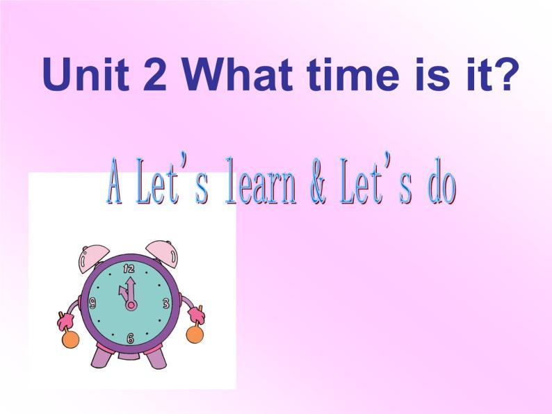 A Let's learn课件PPT01