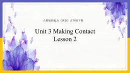 Unit 3 Making Contact Lesson 2精品课件