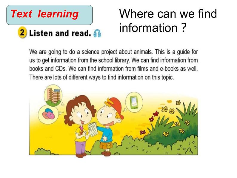 外研版(三年级起点)Module4 Unit2 We can find information from books and CDs.(课件) 英语五年级下册第7页