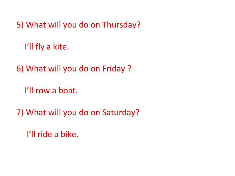 外研版(三起)四下Module 3《Unit 2 On Monday I 'll go swimming》ppt课件1第7页