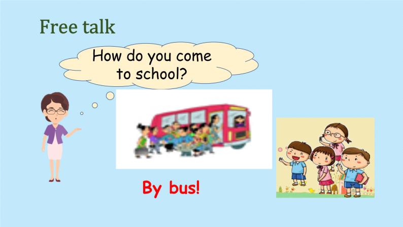 六年级上册英语教学课件  Unit 2 Ways to go to school Part B Let's learn ＆ Role play 人教PEP04