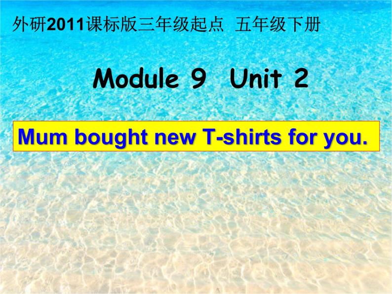 外研版（三年级起点）五年级下册M9 U2 Mum bought new T-shirts for you. 课件01