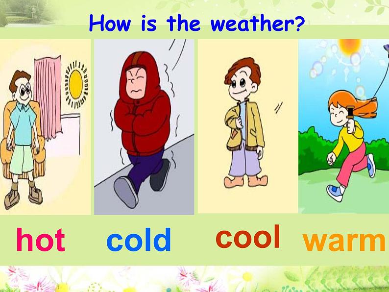 三年级英语下册课件-Module 7 Unit 2 It 's warm today-外研版(三起)第3页