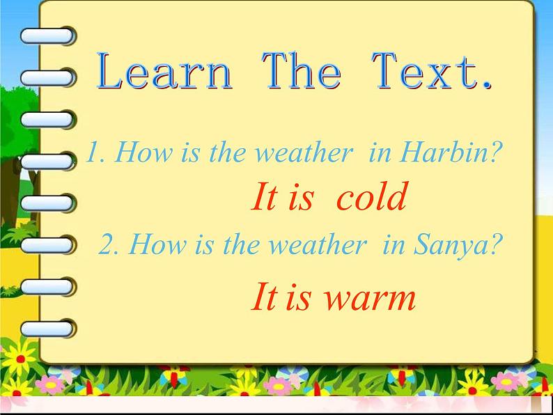 三年级英语下册课件-Module 7 Unit 2 It 's warm today-外研版(三起)第6页