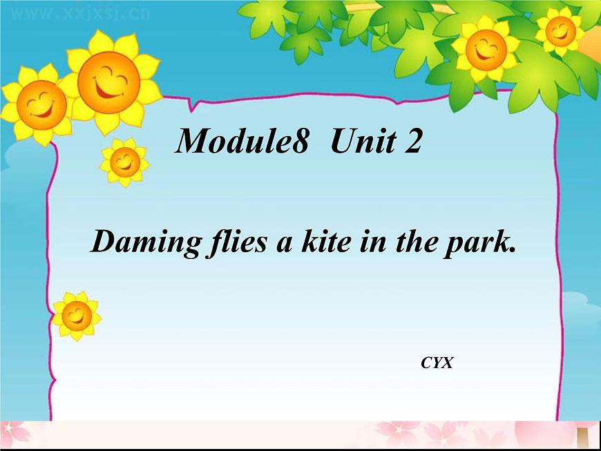 三年級英語下冊課件-Module 8 Unit 2 Daming flies a kite in the park154-外研版（三起）第1頁
