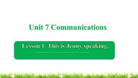 小学英语鲁科版 (五四制)四年级上册Unit 7 CommunicationsLesson 1 This is Jenny speaking.课文配套ppt课件