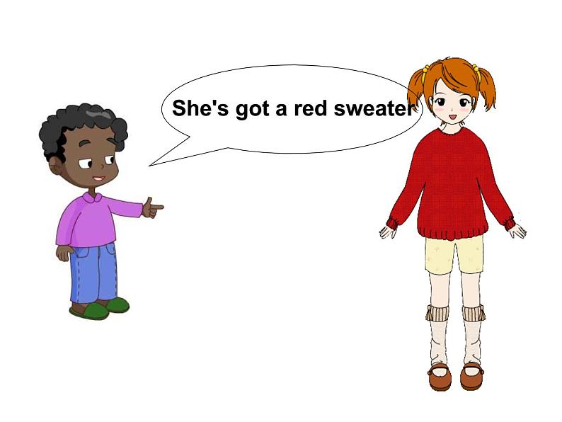 三年级英语下册课件-Module 10 Unit 2 She's got an orange sweater13-外研版(三起)08