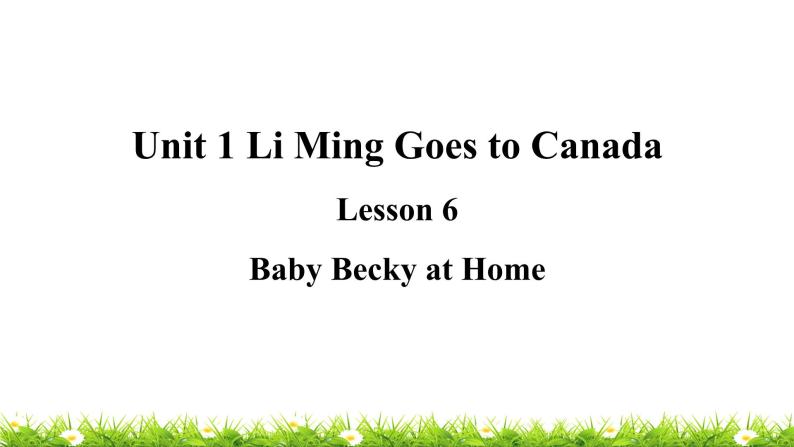 翼教版六上英语教学课件Lesson 6 Baby Becky at Home01