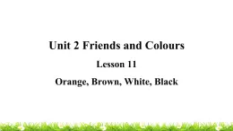 翼教版三上英语教学课件Lesson 11 Orange, Brown, White, Black