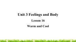 翼教版三上英语教学课件Lesson 16 Warm and Cool