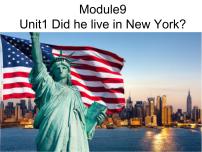 英语四年级下册Unit 1 Did he live in New York ?背景图ppt课件