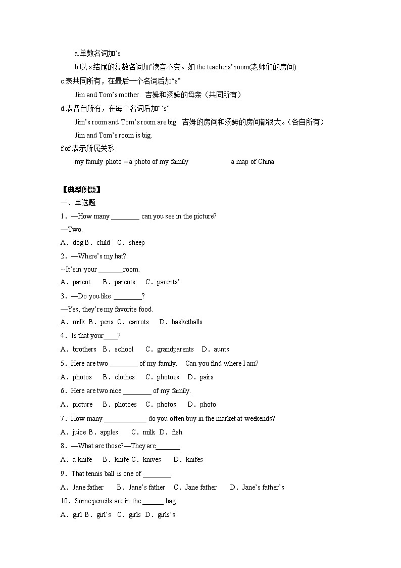 考点01 名词(原卷版)第3页