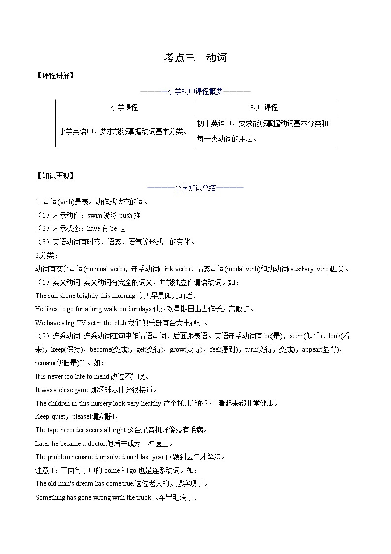 考点03 动词(原卷版)第1页