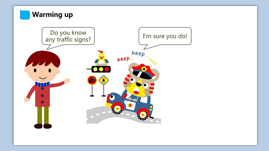 小學(xué)英語(yǔ)五年級(jí)下冊(cè)—Lesson 2 You mustn 't cross the street now(第2課時(shí)) 課件(科普版)第3頁(yè)