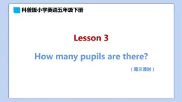 小学英语五年级下册—Lesson 3 How many pupils are there？（第3课时） 课件（科普版）