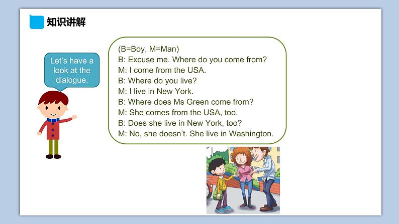 小学英语五年级下册—Lesson 4 Where do you live?(第1课时) 课件(科普版)第4页