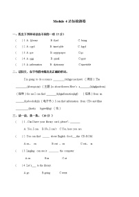 外研版 (三年级起点)六年级下册Module 4模块综合与测试课后作业题