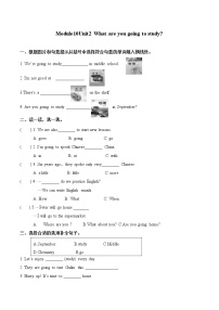 小学英语外研版 (三年级起点)六年级下册Unit 2 What are you going to study?一课一练