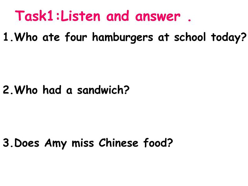 五年级英语下册课件-Module 3 Unit 2 Sam ate four hamburgers.414-外研版(三起)第8页