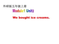 五年级英语上册课件-Module 1 Unit 2 We bought ice creams（3）-外研版（三起）