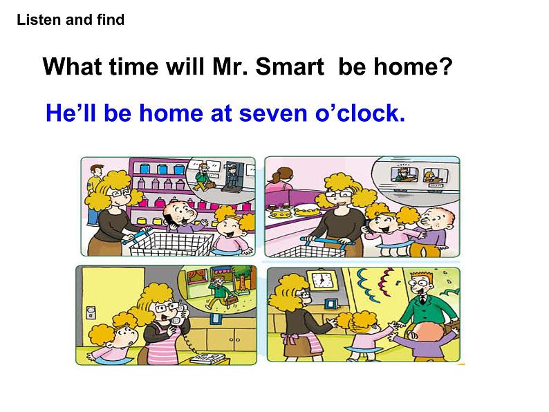 五年级英语下册课件-Module 7 Unit 2 I 'll be home at seven o 'clock38-外研版(三起)第5页