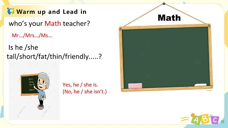 Unit1《what's he like?》第一课时PA Let‘s learn~ask and answer课件+教案07