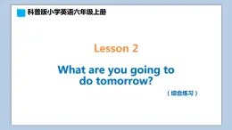 小学英语六年级上册—Lesson 2 综合练习 课件（科普版）